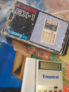 CANON EX-1 Electronic Calculator 8 Digit PocketQuartz Boxed New TRICENTROL OIL - Picture 1 of 9