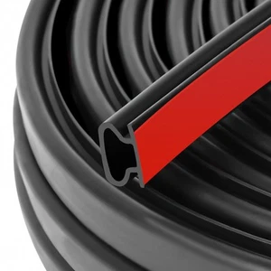 D-Shape Seal Strip 50FT Black - Picture 1 of 6