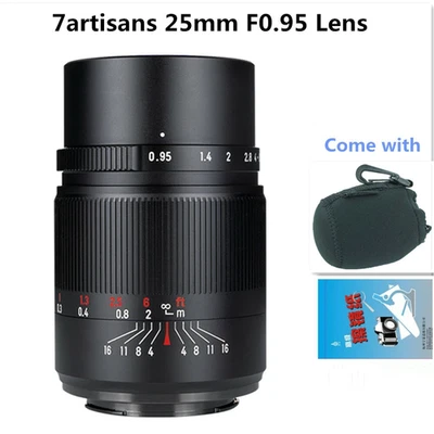 7artisans 25mm F0.95 Large Aperture Portrait Lens for Leica L TL CL SL G5 Camera - Image 1 of 4