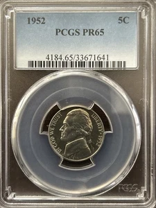1952 Proof Jefferson Nickel - PCGS PR65 - ReEngraved / ReCut Obverse (FS-403) - Picture 1 of 5