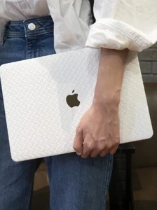 Braided PU Leather Shell Cover For Macbook M4 Pro 14 16 M3 Air 13 15 11 12 inch - Picture 1 of 5