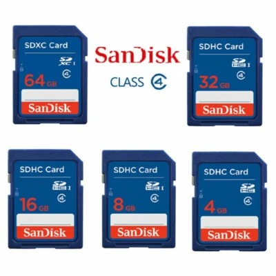 Sandisk SD Card 4GB 8GB 16GB 32GB 64GB SDHC Memory Card-Camera Universal -Blue - Image 1 of 4