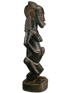 Statua femminile Baule Costa d'Avorio Costa d'Avorio arte tribale - Foto 1 di 4