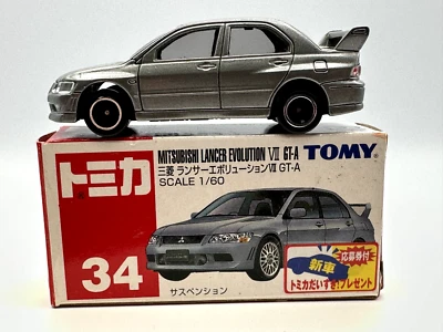 TOMICA TOMY POCKET CARS #34 MITSUBISHI LANCER EVOLUTION, EXCELLENT, BOXED, LOT A - Image 1 of 4