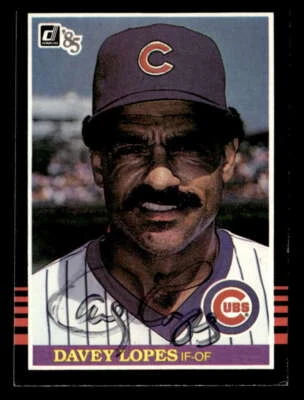 1985 Donruss Davey Lopes Signed #604 Chicago Cubs Auto Autograph XA3789 - Image 1 of 2
