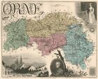 ORNE. D�partement. ?Alen�on. Corday. VUILLEMIN 1879 old antique map plan chart