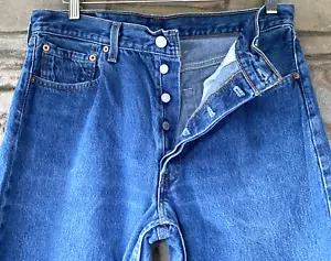 Levis 501 Jeans Button Fly Mens 34 x 34 (32 x33) Grunge Distressed USA VTG XX - Picture 1 of 12
