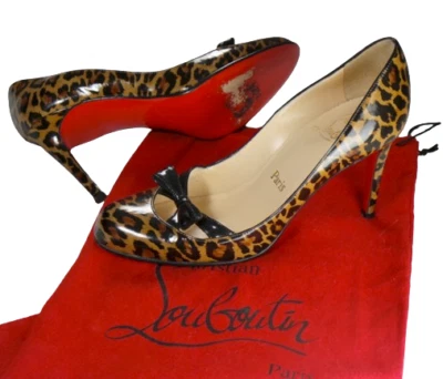 Zapatos de salón Christian Louboutin estampado de leopardo charol 37,5 Foto 1 de 4