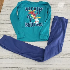 Carters Boys Kickin' it at Bedtime Moose Pajamas Size 12 - Picture 1 of 9