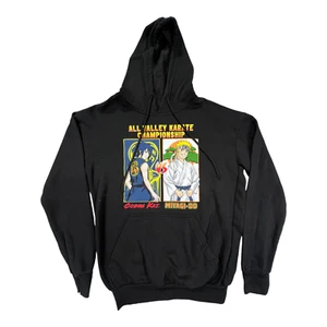 Nurato Shippuden X Cobra Hoodie Unisex XS Black Cobra Kai vs Miyagi Do Graphic - Picture 1 of 4