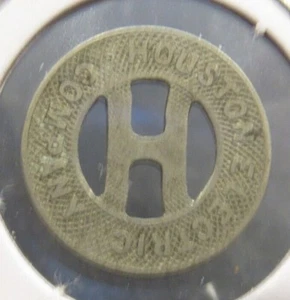 1922 Houston, TX Electric Company Transit Trolley Token - Texas - Picture 1 of 2