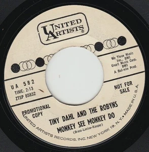 Tiny DAHL * Monkey See Monkey Do * 1963 R&B MOD TITTYSHAKER 45 * Listen! - Picture 1 of 2