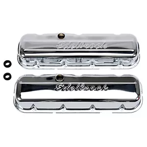 Edelbrock 4480 Signature Series Short Valve Covers for Chevy Big Block V8's - Picture 1 of 3