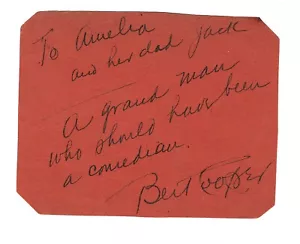 BERT COOPER AND ANN SOUTHERN VINTAGE AUTOGRAPHS ON OLD ALBUM PAGE - Picture 1 of 2