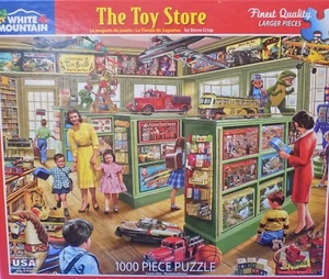 White Mountain Puzzles The TOY STORE 1000pc Jigsaw Puzzle Steve Crisp 2018 - Picture 1 of 4
