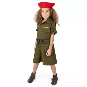 Dress Up America Israeli Soldier Costume for Girls - Army Uniform for Kids - Picture 1 of 3