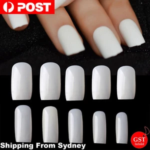 500Pcs Full Cover Nails Manicure Long Square False Finger tips Fake Nail Acrylic - Picture 1 of 7