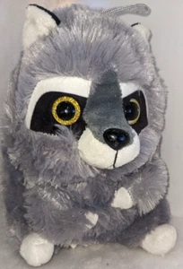 Nanco Belly Buddy Raccoon Plush 9" Glitter Eyes - Picture 1 of 7