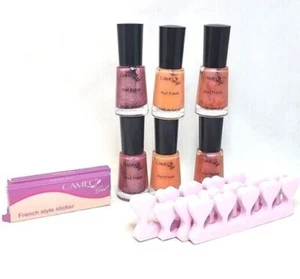 LOT of 2pcs 6 Nail Polish, 4 Toe separator, French Style Sticker - Picture 1 of 3
