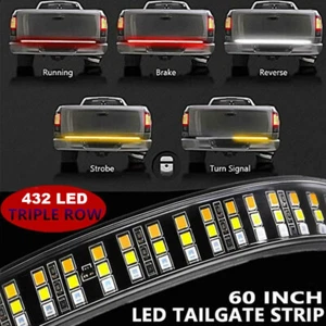 60in Truck Tailgate 432 LED Light Bar Brake Reverse Turn Signal Stop Tail Strip - Picture 1 of 10