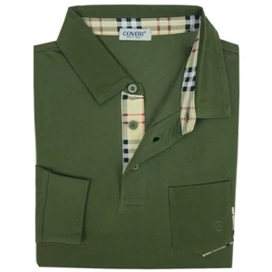 Maglia Polo da Uomo Manica Lunga 100% Cotone Leggera COVERI M L XL XXL XXXL - Imagen 1 de 20