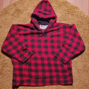 Sudadera con Capucha Vintage Boy London Años 90 Búfalo Cuadros Rojo Negro Talla L Pullover - Imagen 1 de 11
