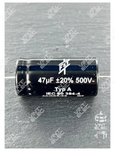 CONDENSATEUR 47MF 47UF 47µF 500V 20% F&T AXIAL TYPE A FTCAP Tube - Bild 1 von 2