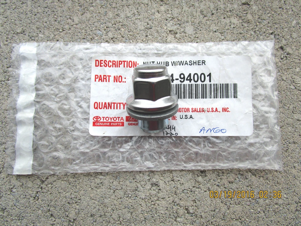 10 - 14 LEXUS HYBRID RX450H 3.5L 6Cyl PORCA DE RODA DE LIGA CROMADA COM ARRUELA NOVA - Imagem 1 de 4