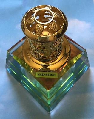 Nuevo Hogar Fragancia Cristal Lámpara-Difusor con Tapa de Metal Pesado, 1 Mecha Foto 1 de 4