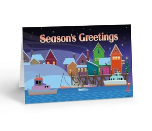 The Marina Christmas Holiday Card | 18 Christmas Cards & Envelopes | 60055 - Picture 1 of 3