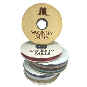 4 Fabric Ribbon 120 Yards McGinley Mills 1/2” Patt. 210 Satin Pink Red VTG NOS! - Picture 1 of 13