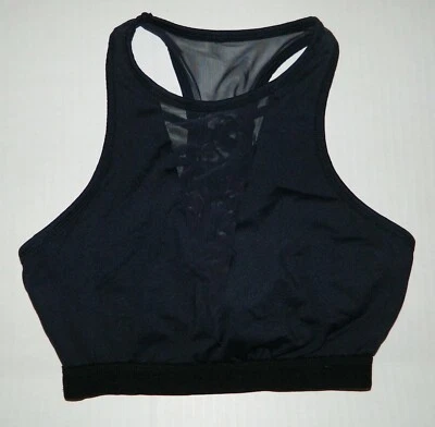 BEAUTIFUL women's Navy Blue Mesh Criss Cross Athletic SPORTS BRA* XS - Image 1 of 2