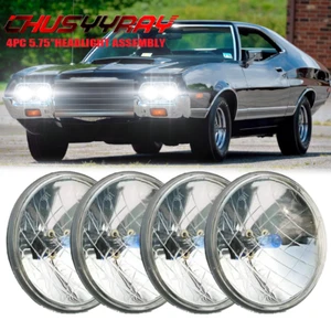 for Ford Gran Torino 1972-1976 4pcs Round 5.75" 5-3/4" Hi/Lo Headlights - Picture 1 of 10