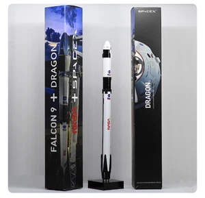 SpaceX Falcon 9 - Crew Dragon Rocket Model Static Model Statue 1:233 Scale Gift - Picture 1 of 11