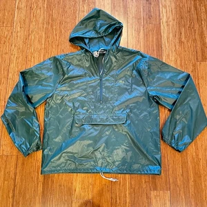 Vintage Izod Lacoste Green Pullover Hooded Windbreaker Jacket Men's size Large - Picture 1 of 8