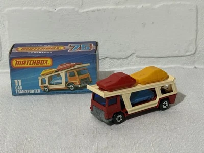 Matchbox Superfast Lesney #11 Car Transporter Red Clean with Original Box - Image 1 of 4