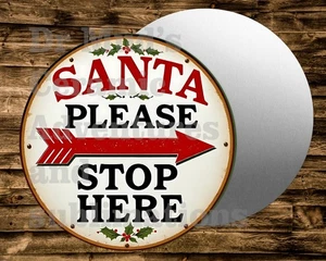 SANTA PLEASE STOP HERE Pfeilkränze Basteln Miniaturen Projekte - Bild 1 von 1