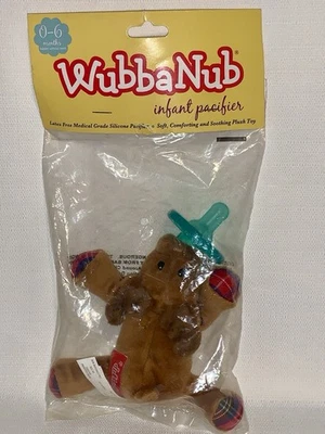 WubbaNub Chupete Infantil Reno Juguete de Peluche Calmante Grado Médico Silicona NUEVO Foto 1 de 4