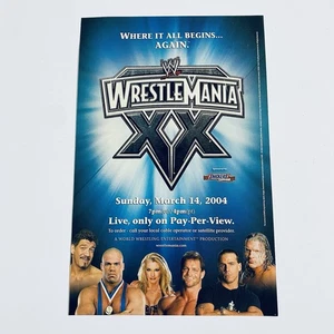 Vintage WWE Wrestlemania XX Promo Poster Original 2000s Print Ad Rare Advert - Picture 1 of 5