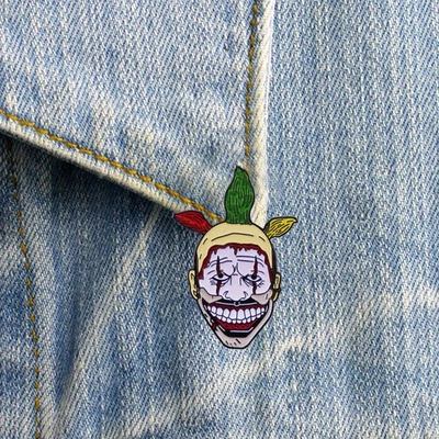 Horror Style Clown Anstecknadel Kupfer Brosche Dekoration Unisex Mode - Bild 1 von 4
