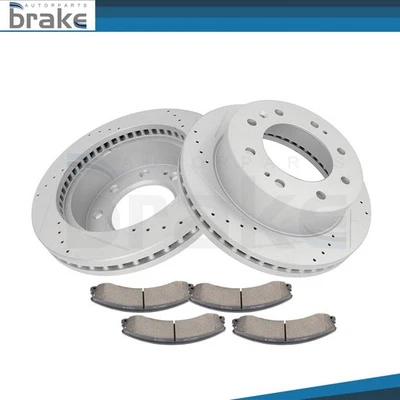 Front Discs Brake Rotors Ceramic Pads For 2012 - 2016 GMC Sierra 2500 HD Foto 1 de 3