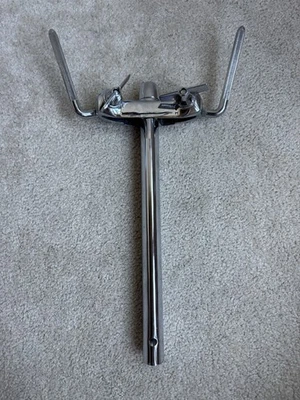 Vintage 70s Premier Double Tom Center Post for Bass Drum - 12” Chrome - Image 1 of 4