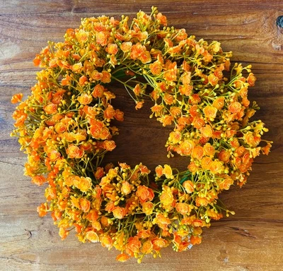 Dekokranz Türkranz Depot Blumen Blüten Orange Herbst Sommer 30cm - Bild 1 von 3