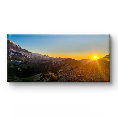 Wrapped Canvas Print Featuring Mt. Rainier in Sunset | Authentic Photography - Image 1 of 4
