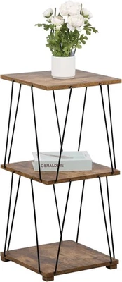 LOFTEY Small Side Table, Square Small End Table, 28 Inch Industrial Tall End Tab - Image 1 of 4