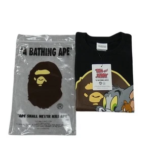 Bape T Shirt Mens XL Black Tom and Jerry 85th Anniversary New Sold Out - Picture 1 of 9