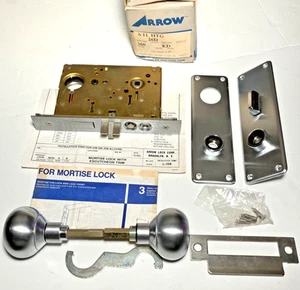 Arrow Lock A11 HTG 26D Apartment LH Front Door Mortise Lock HT Knob Satin Chrome - Picture 1 of 16