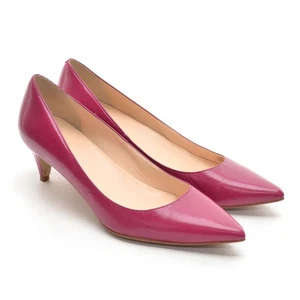 Zapatos de tacón de gatito Cole Haan Vesta para dama 10 B de cuero rojo baya punta - Imagen 1 de 7