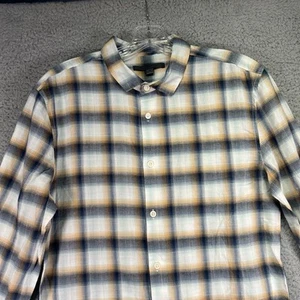 John Varvatos Shirt Mens Small Multicolor Plaid Button Up Long Sleeve Casual - Picture 1 of 7