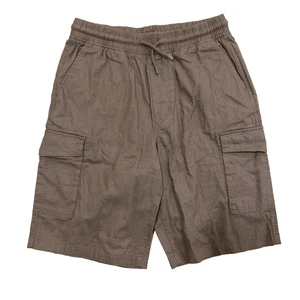 H&M Kids Shorts Boys Size 18 Linen Blend Casual Solid Brown - Picture 1 of 3